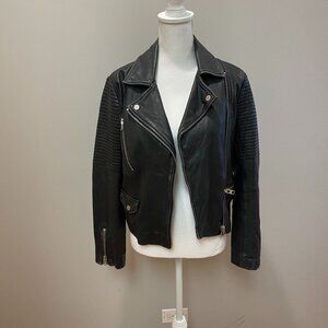 Topshop Faux Leather Biker Jacket